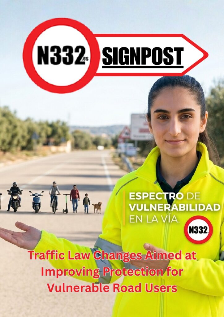 N332 Signpost – Vulnerable Road Users