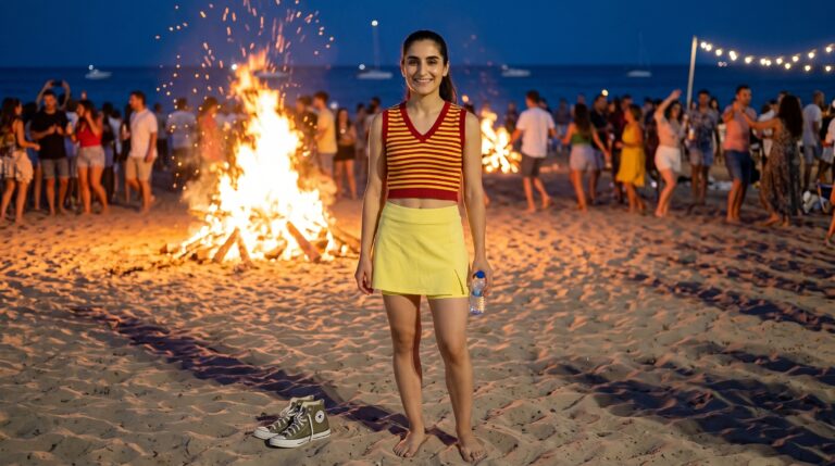 Riley on the beach for San Juan